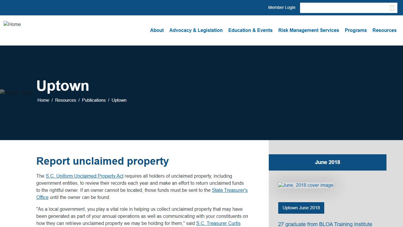 Report unclaimed property | MASC