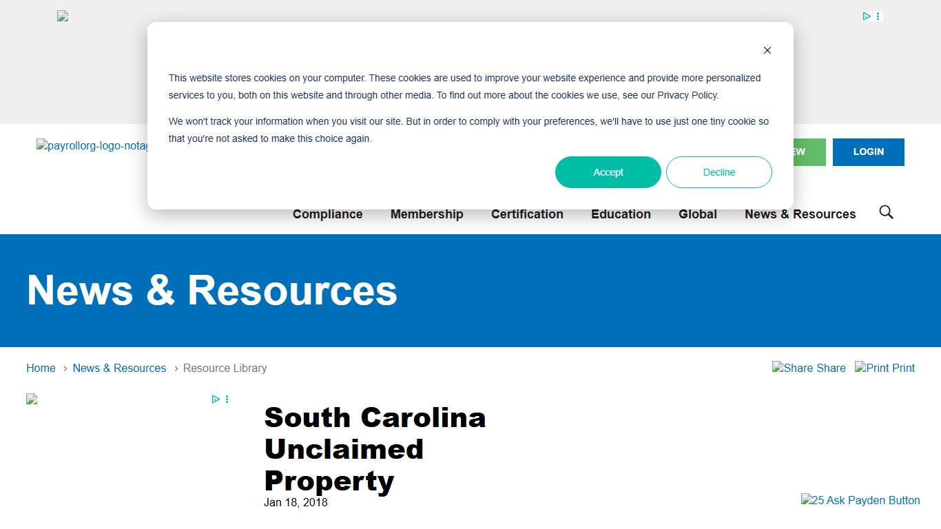 South Carolina Unclaimed Property